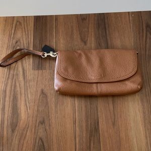 Coach tan mini bag/wallet